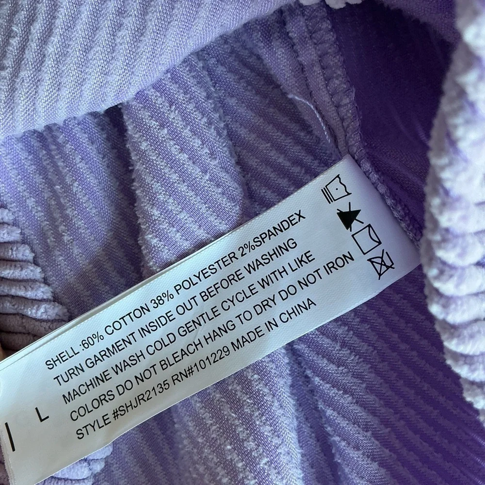 Ashley By 26 International Lavender Striped Utility Jacket
